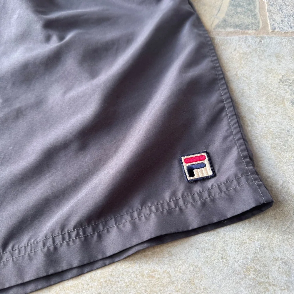 FILA Sport Gray Athletic Shorts Men's XL Y2K Inspired 90s Gym Logo Streetwear 7